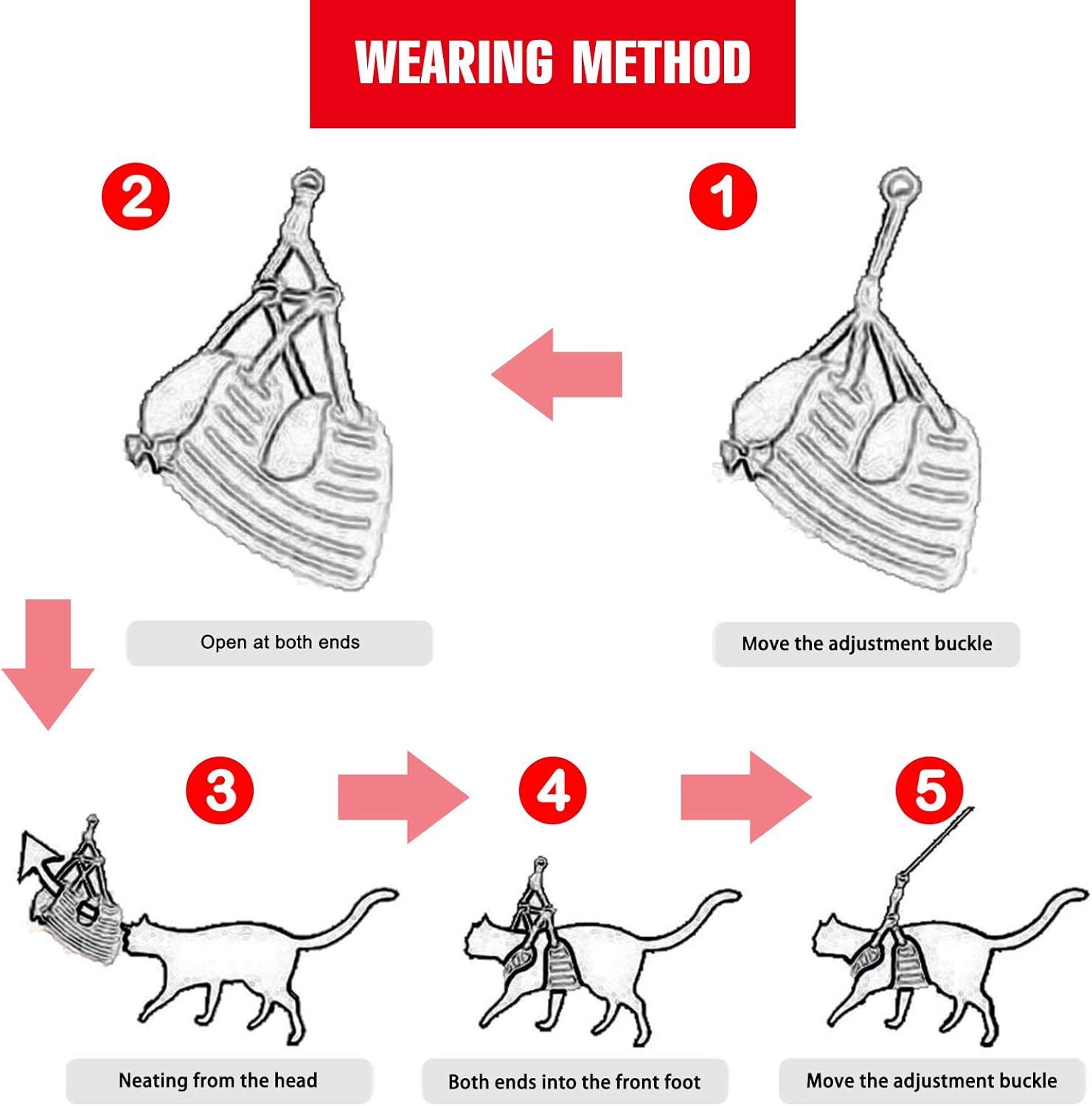 imageRypet Small Dog Harness and Leash Set No Pull Pet Harness with Soft Mesh Nylon Vest for Small Dogs and Cats Red MRed Gray