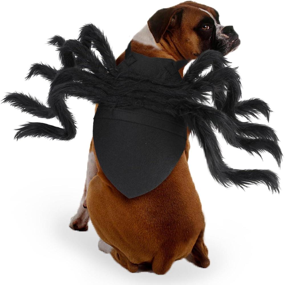 imageRypet Pet Spider Costume  Halloween Spider Costume for Cats and Small to Medium Dogs Halloween Party Dress Up Festival Decoration Cosplay Pet CostumeXLarge