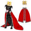 imageRypet Halloween Dog King Costume Dog Halloween Costumes Set with Cloak and Crown Dogs King Cape for Large and Medium Dogs Pet Outfit for Halloween Party King Queen Prince and Princess Cosplay XLLarge