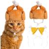 imageRypet Thanksgiving Cat Costume 2 Pack  Pet Turkey Hat Thanksgiving Apparel for Cats and Small Dogs