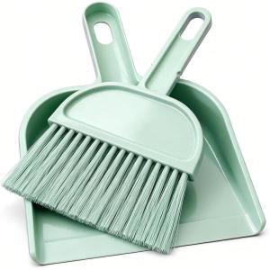Rypet Cage Cleaner for Guinea Pigs, Hamsters, Chinchillas, Rabbits, Reptiles, Hedgehogs and Other Small Animals – Mini Dustpan and Brush Set Cleaning Tool for Animal Waste (1 Pack)(Blue)