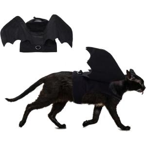 Rypet Dog Halloween Costume, Halloween Bat Wings Pet Costumes for Dogs Cats Halloween Party Large(Small)