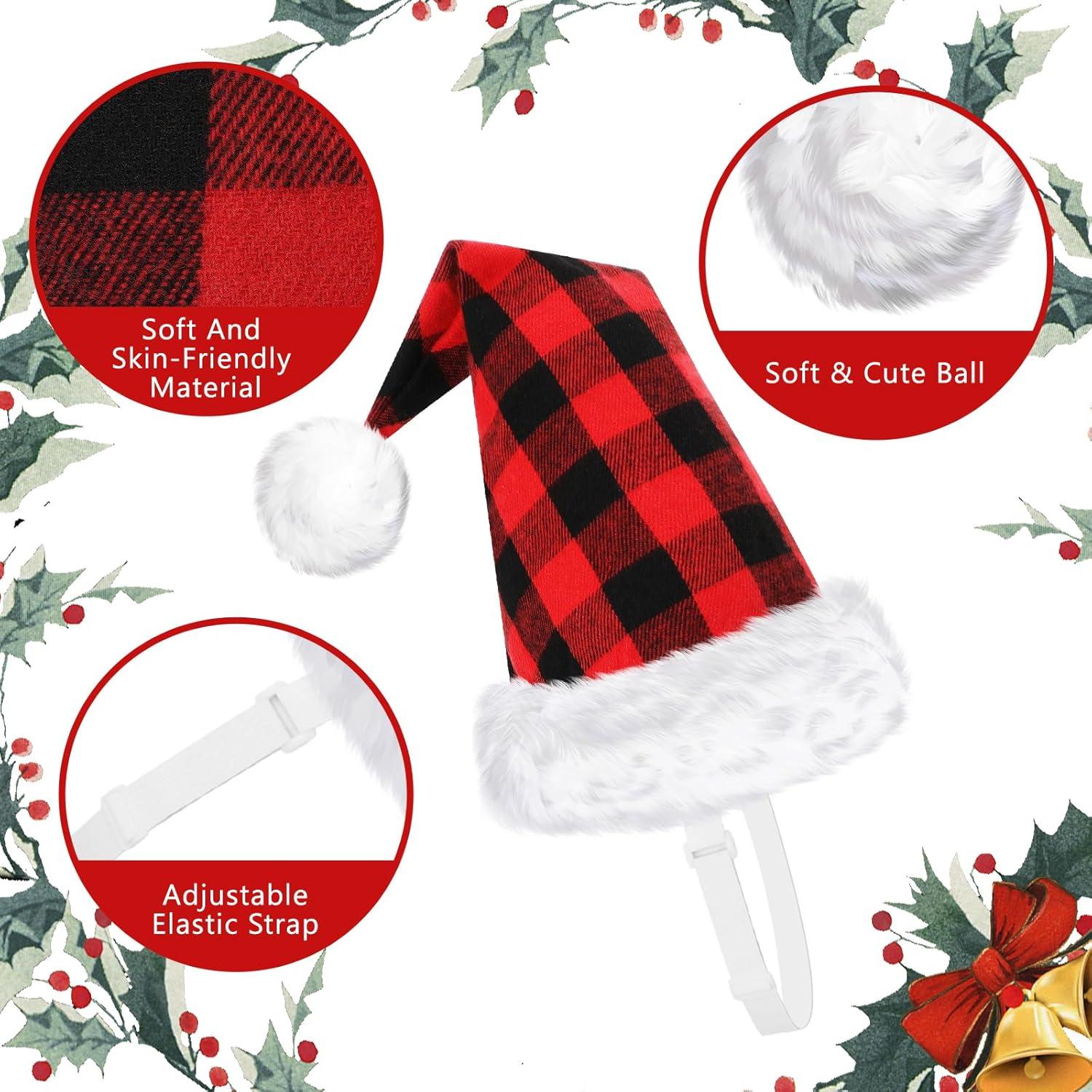 imageRypet 2 Pack Christmas Scarf for Medium Large Dogs Red Green Warm Knitted Fall Winter Bandanas Pet Winter Holiday Decoration L Length 47 inBlack red Hat