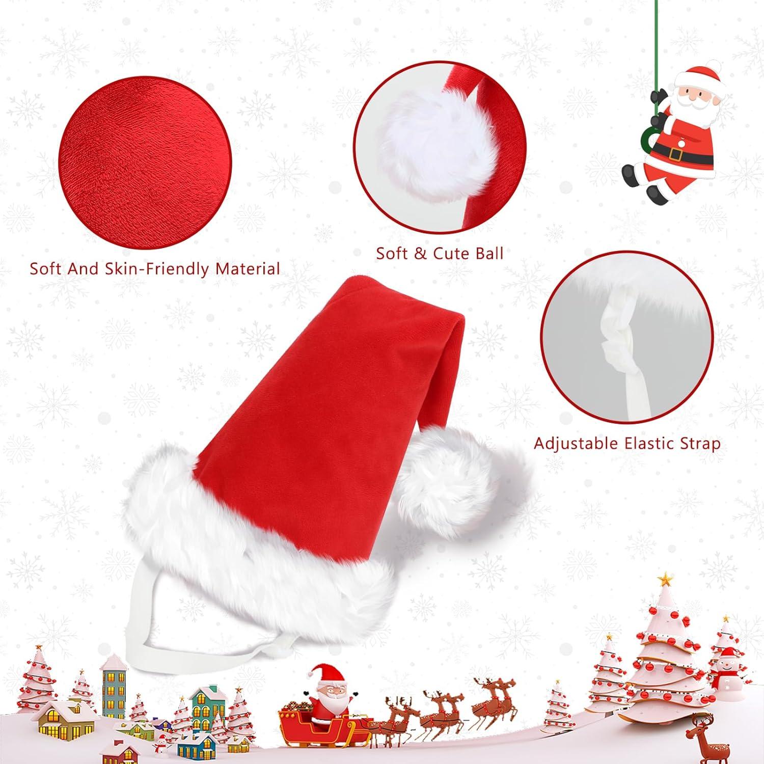 imageRypet 2 Pack Christmas Scarf for Medium Large Dogs Red Green Warm Knitted Fall Winter Bandanas Pet Winter Holiday Decoration L Length 47 inSanta Hat Only