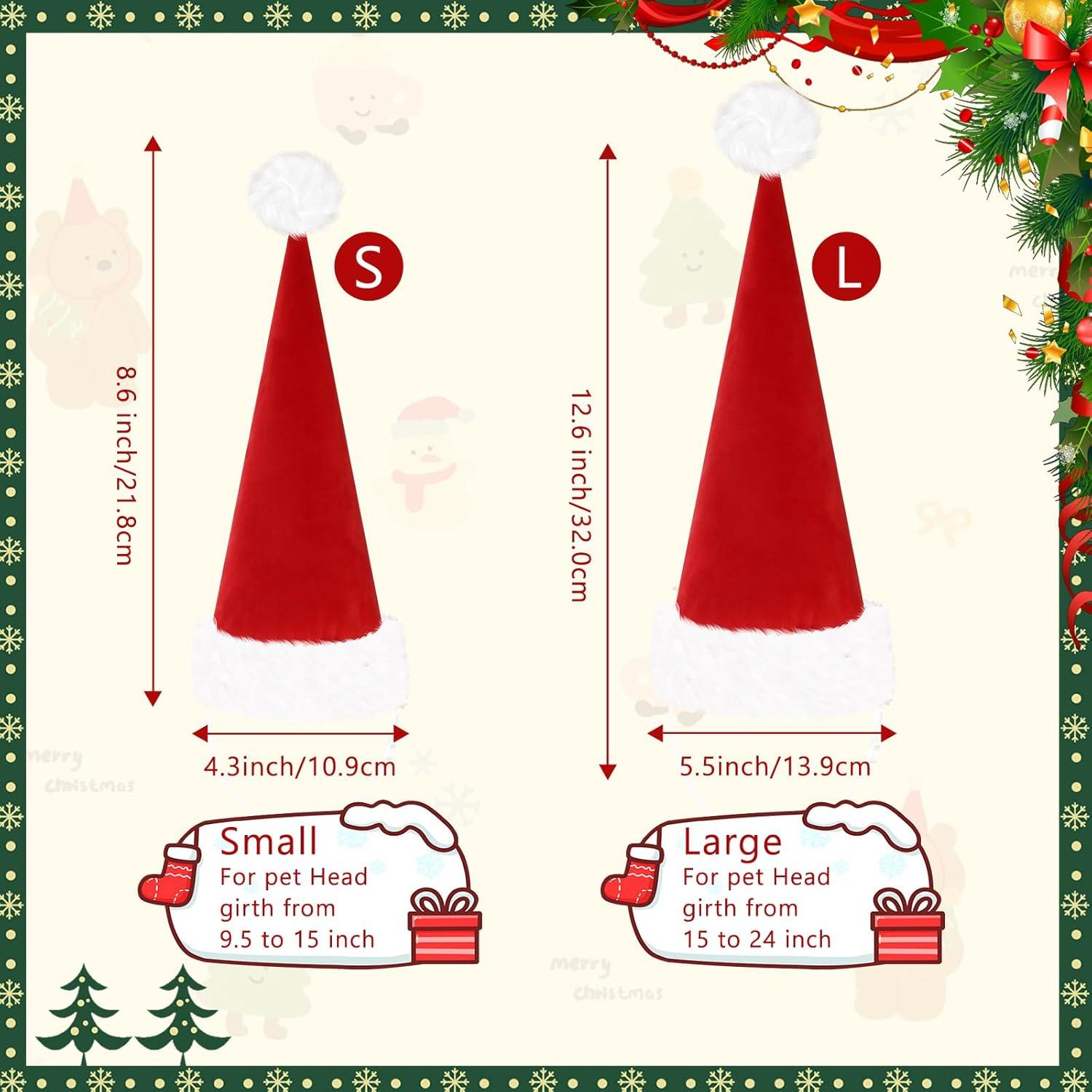 imageRypet 2 Pack Christmas Scarf for Medium Large Dogs Red Green Warm Knitted Fall Winter Bandanas Pet Winter Holiday Decoration L Length 47 inSanta Hat Only