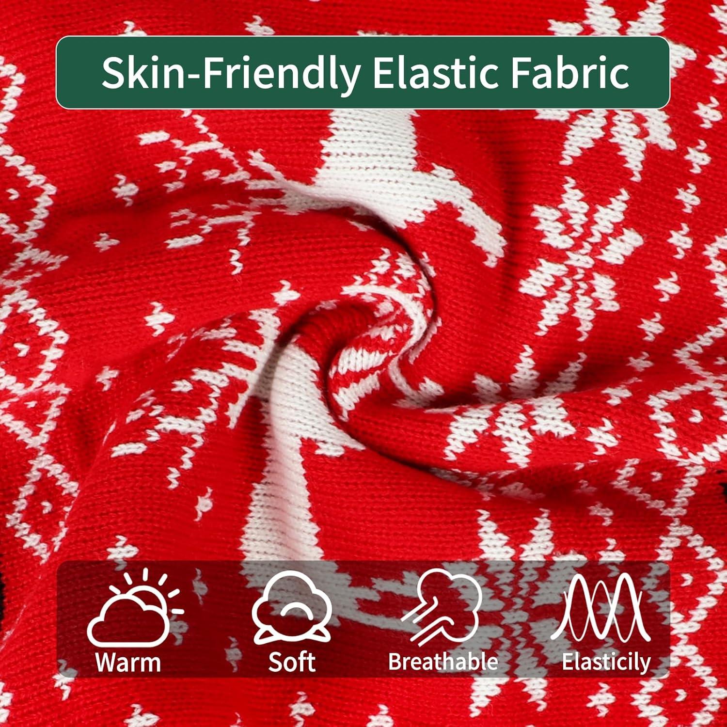 imageRypet Dog Christmas Sweater for Large Dogs Warm Soft Christmas Dog Outfits Pet Holiday Sweater Firm Durable Pet Turtleneck Knitwear Dogs Sweaters Pets Winter Coat for Females and Males SLarge