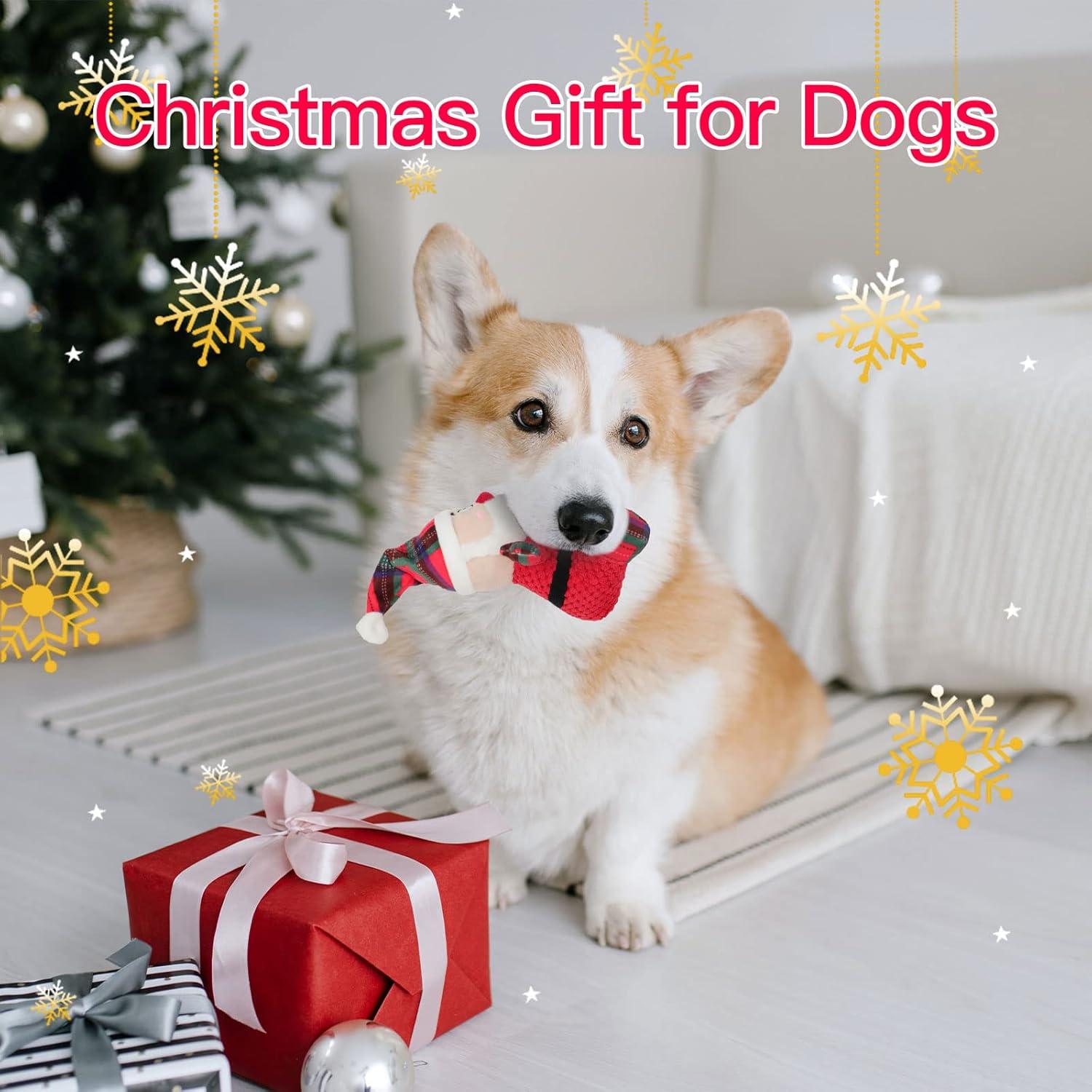 image:imageRypet Stuffed Dog Toys Easter Bunny Dog Toy with EggSqueaker Plush Pet Toy with Crinkle Paper Interactive Durable Puppy Chew Toys Dogs Easter Gift for Medium Small DogsSanta1 Pack