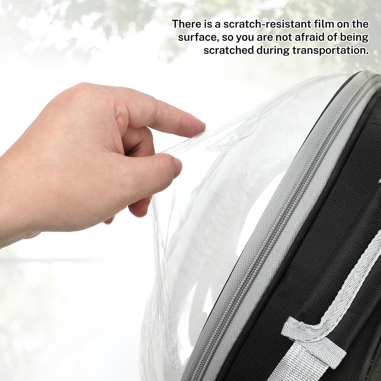 image:imageRypet Bird Carrier Backpack Parrot Portable Breathable Bag Pet Bird Lightweight Travel Cage with Standing Perch and Stainless Steel TrayBlackBlack